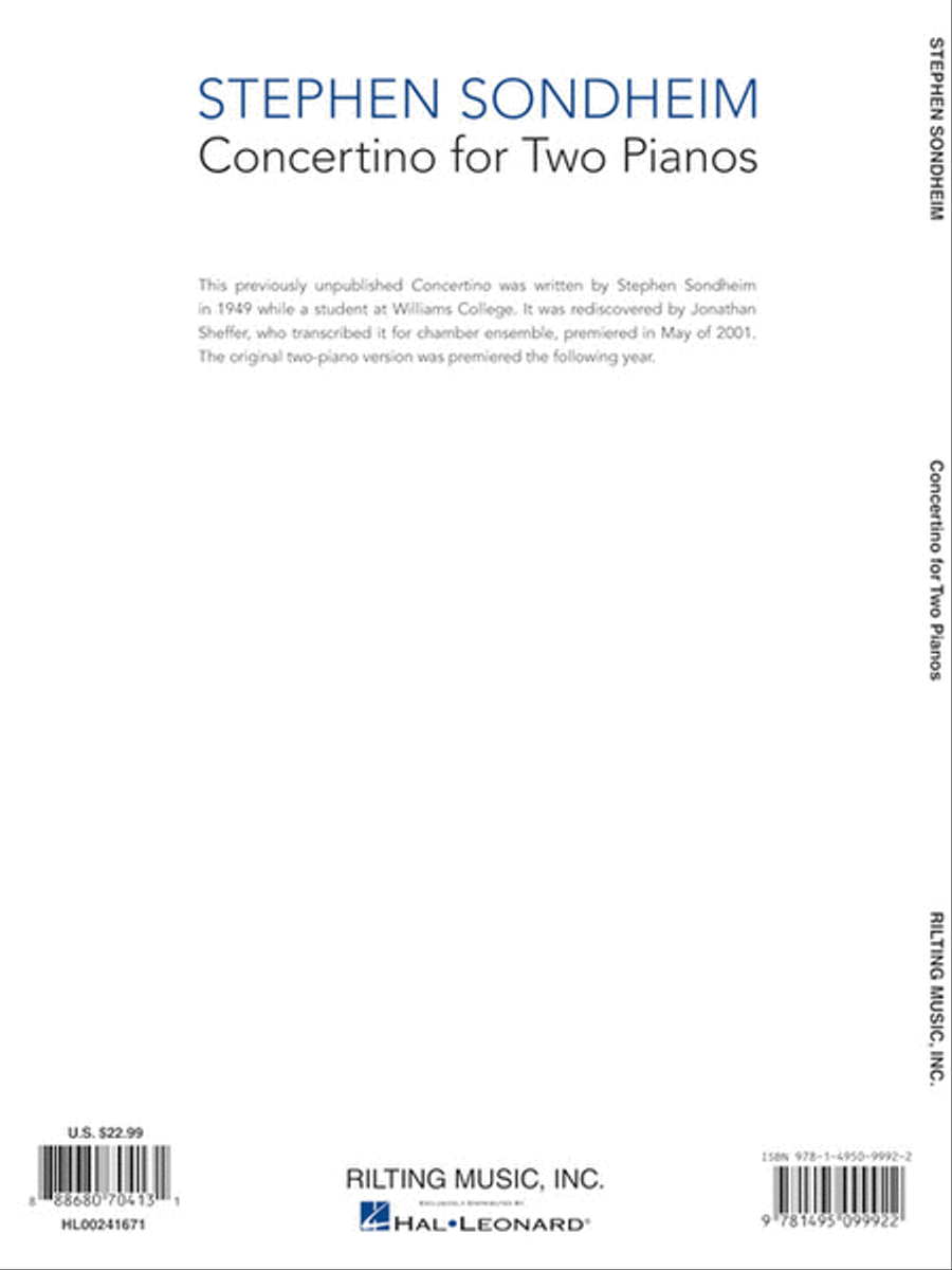 Concertino for Two Pianos Piano Solo scores gallery preview page 5