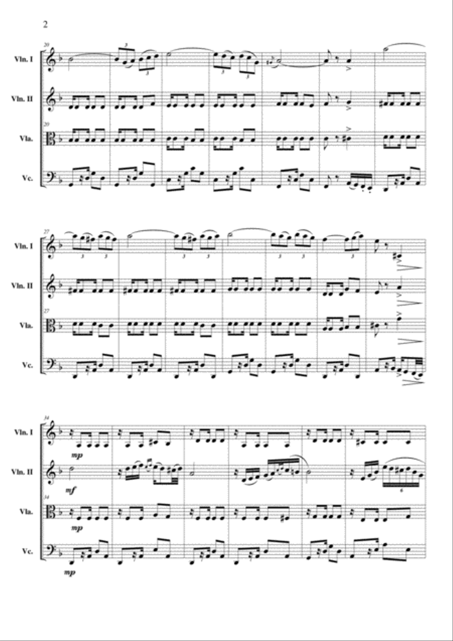 Habanera String Quartet scores gallery preview page 3