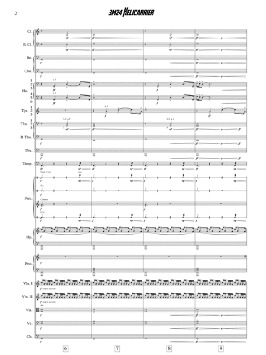 Helicarrier - Score Only Full Orchestra scores gallery preview page 4