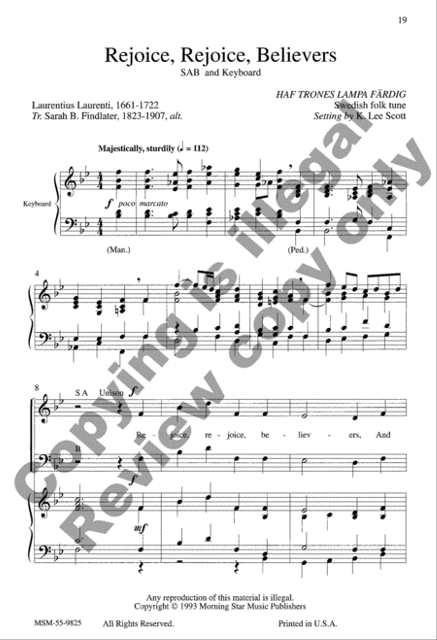 Coram Deo, Set I 3-Part scores gallery preview page 6