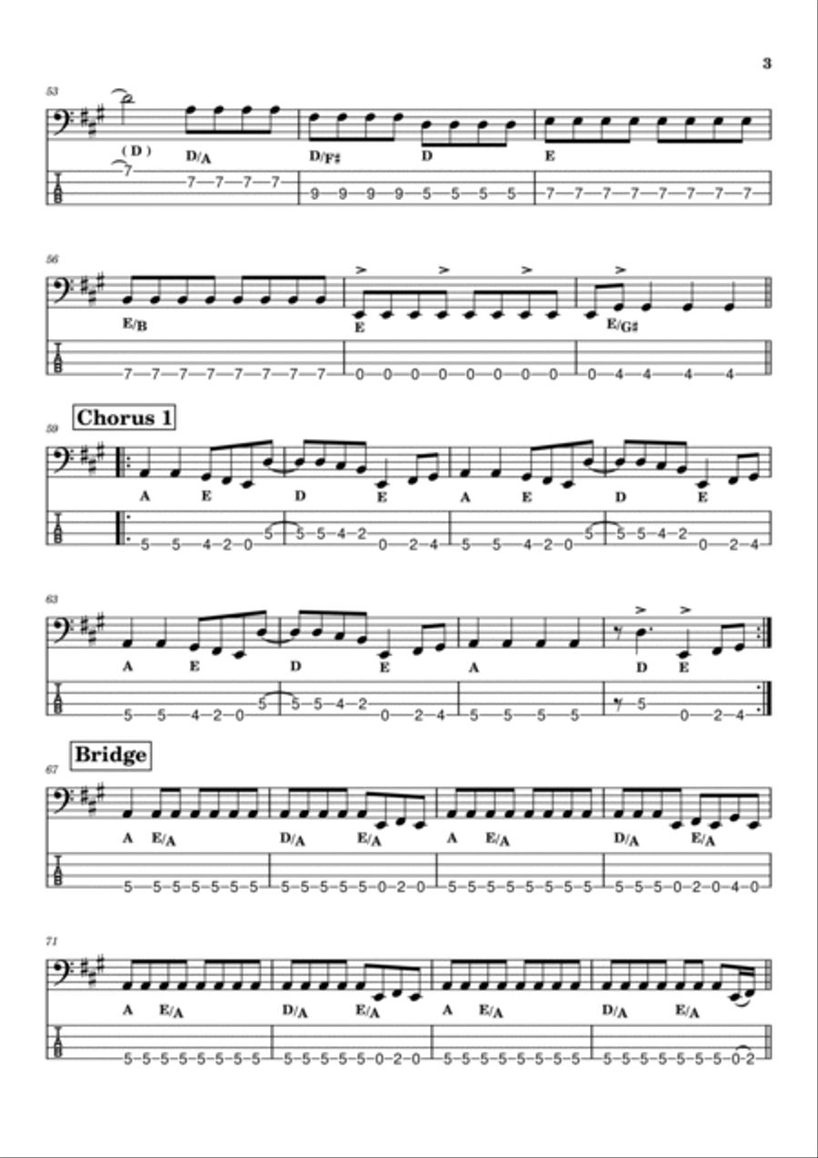 Run To Paradise Guitar Tablature scores gallery preview page 3