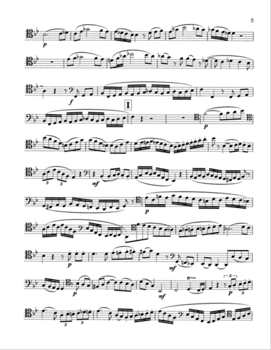 Mozart Bb Clarinet Concerto op. 622 for Bassoon B-Flat Clarinet scores gallery preview page 5