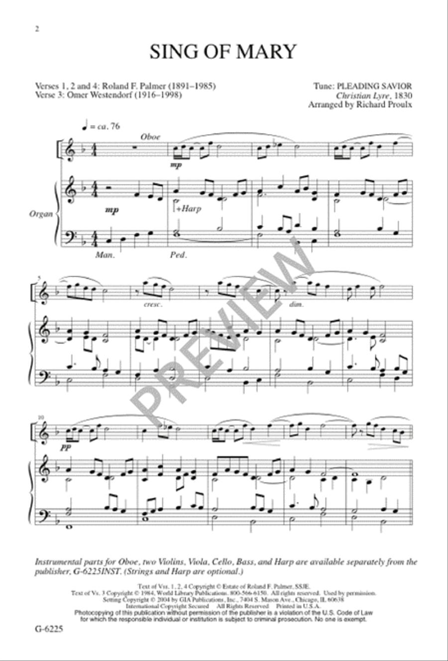 Sing of Mary Sing of Mary 4-Part scores gallery preview page 2