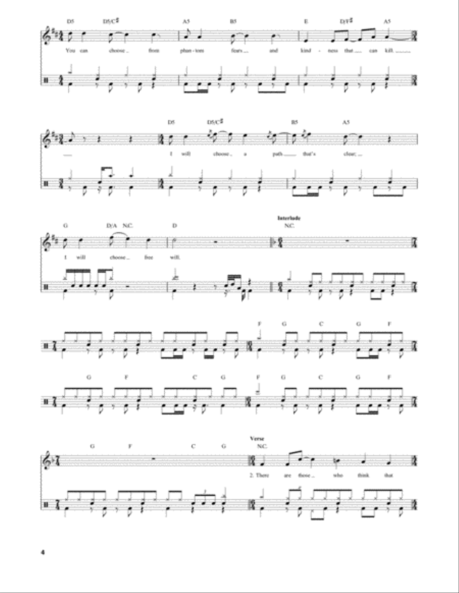 Freewill Freewill Drum Set scores gallery preview page 4