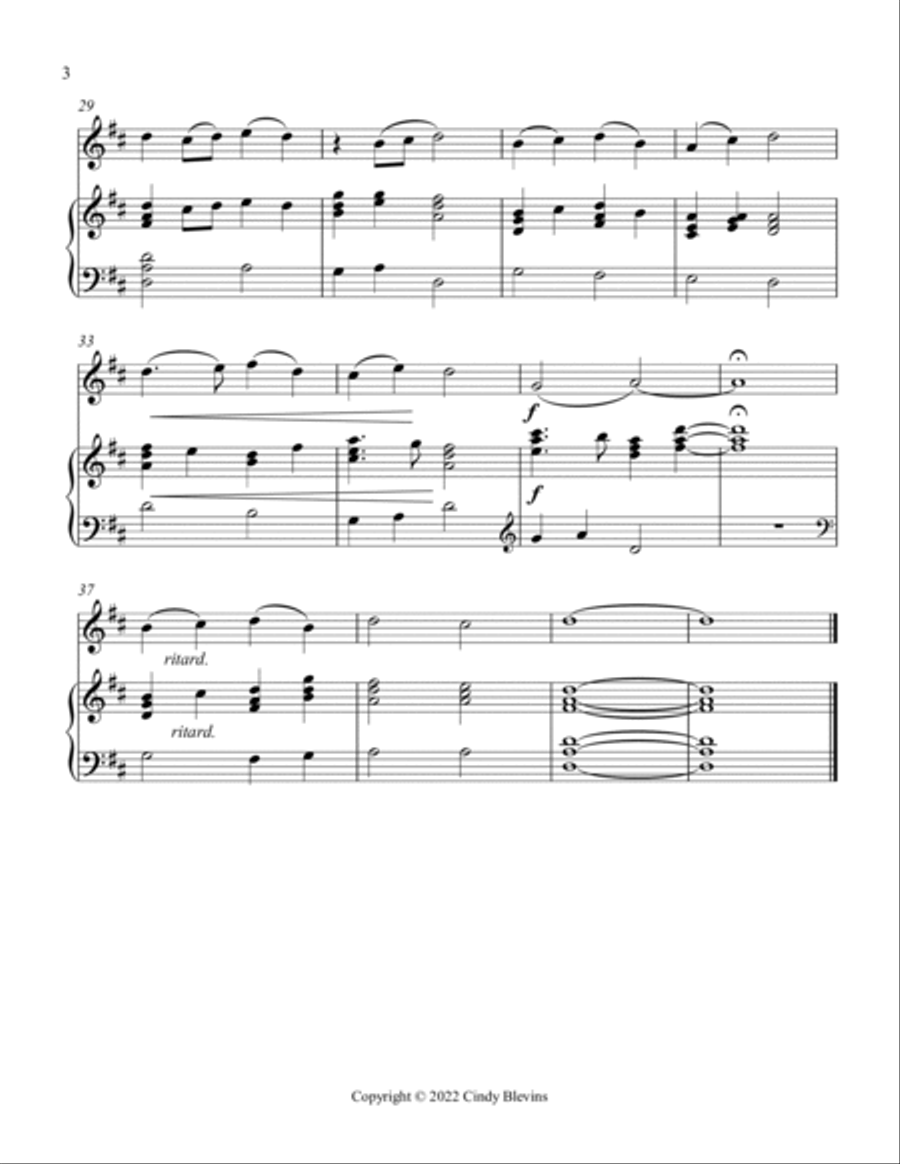 For the Beauty Of the Earth, Harp and Tin Whistle (D) Harp scores gallery preview page 4