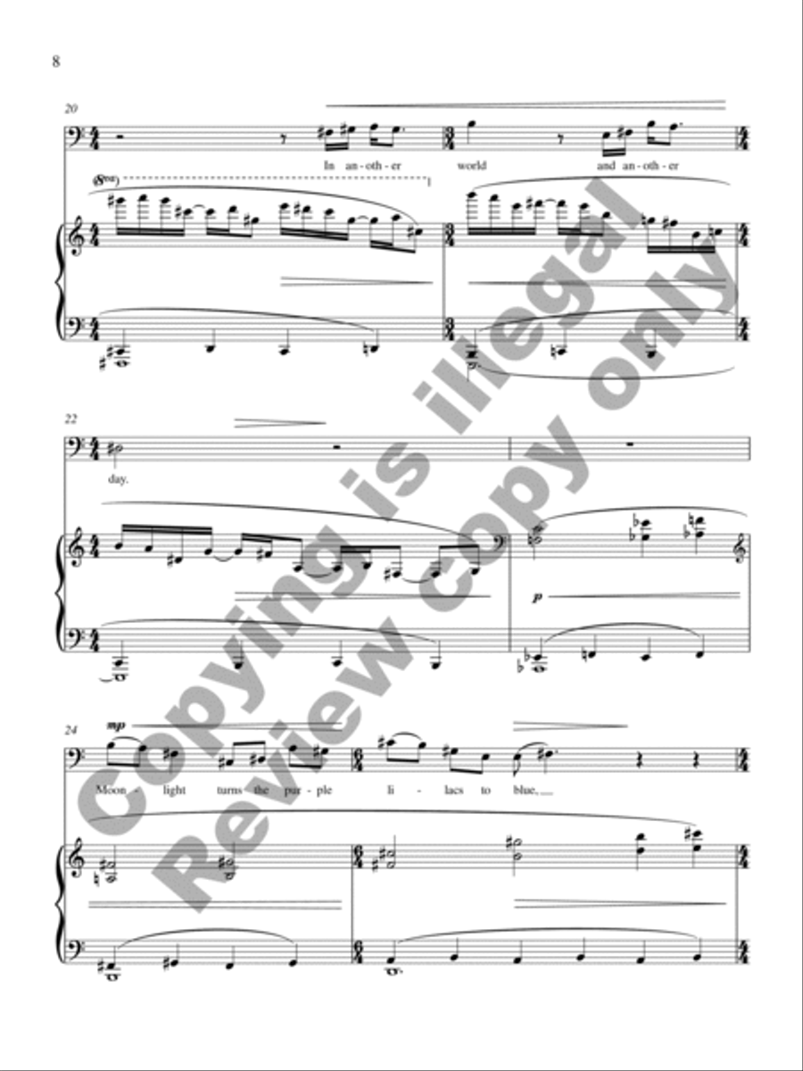 Nocturne of Remembered Spring Baritone Voice scores gallery preview page 9