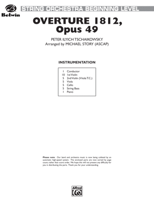 Overture 1812, Opus 49: Score