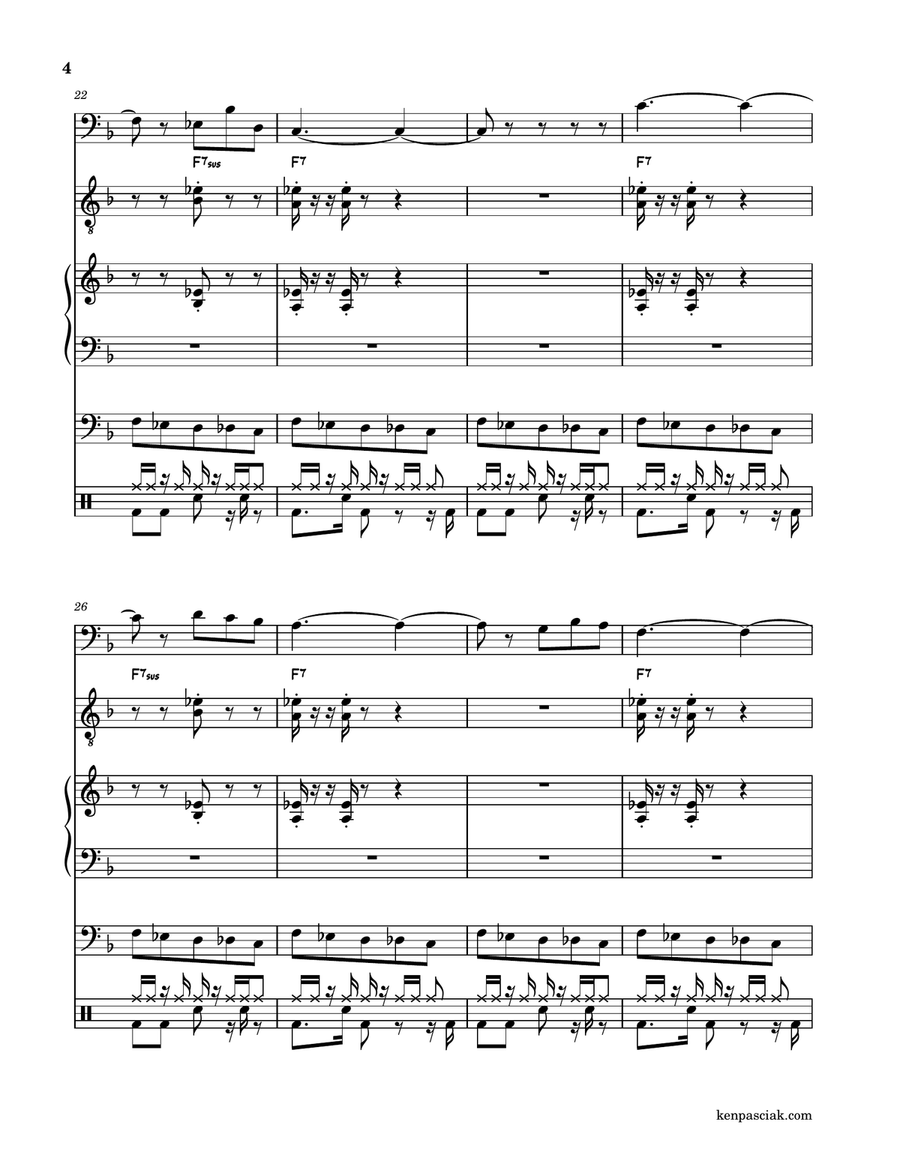 Norwegian Wood (this Bird Has Flown) Jazz Ensemble scores gallery preview page 5