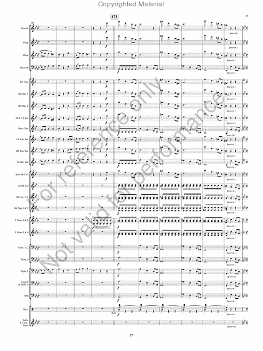 The Pirates of Penzance Concert Band scores gallery preview page 28