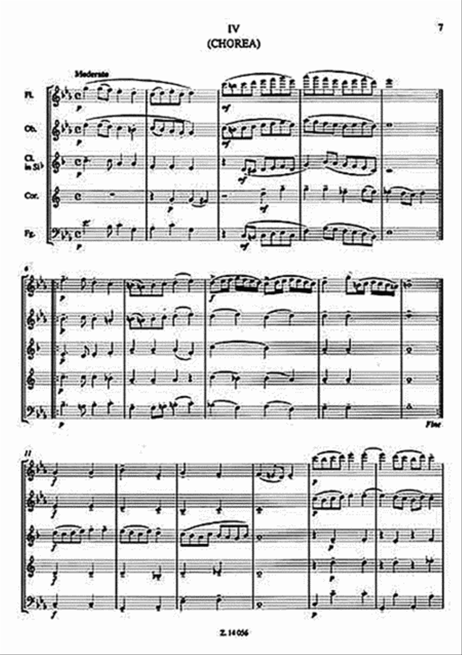 Early Hungarian Dances Woodwind Quintet scores gallery preview page 3