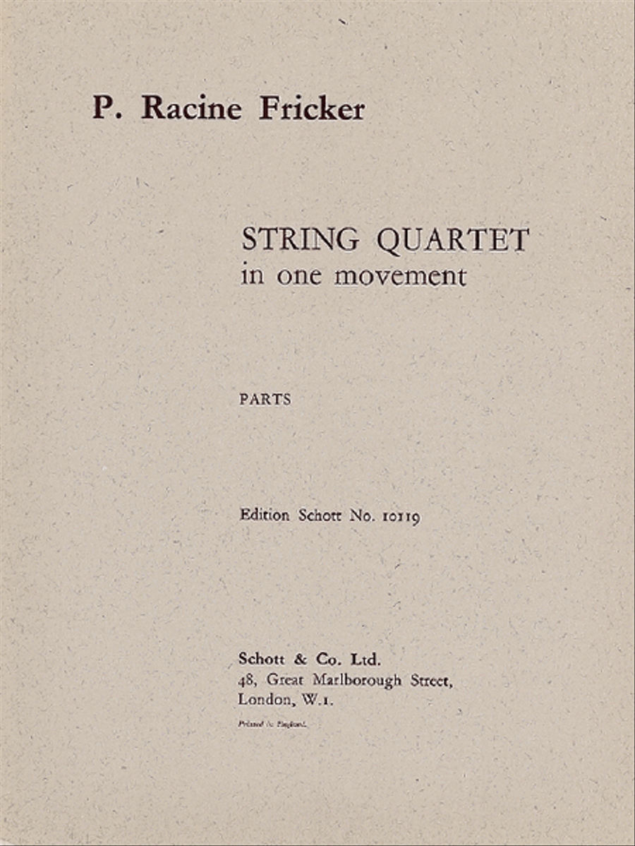 String Quartet in 1 Movement String Quartet scores gallery preview page 1