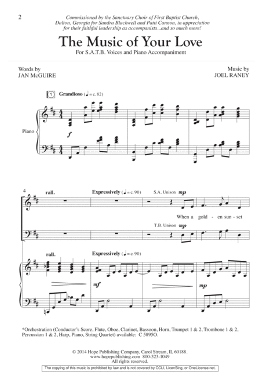 The Music of Your Love 4-Part scores gallery preview page 3