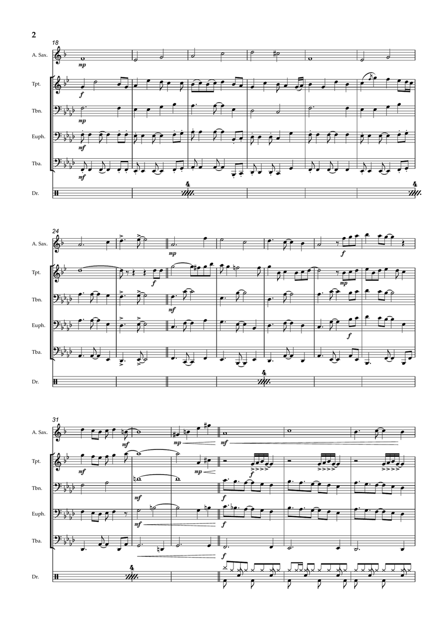 Detective Conan: Main Theme Small Ensemble scores gallery preview page 2