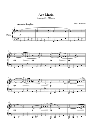 Ave Maria Bach Gounod in F Intermediate Piano