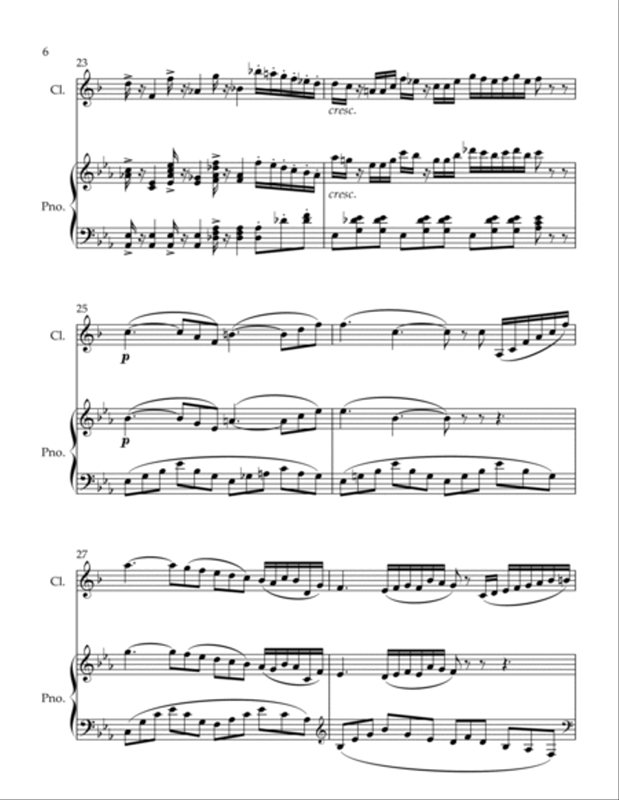 Adage Clarinet Solo scores gallery preview page 6