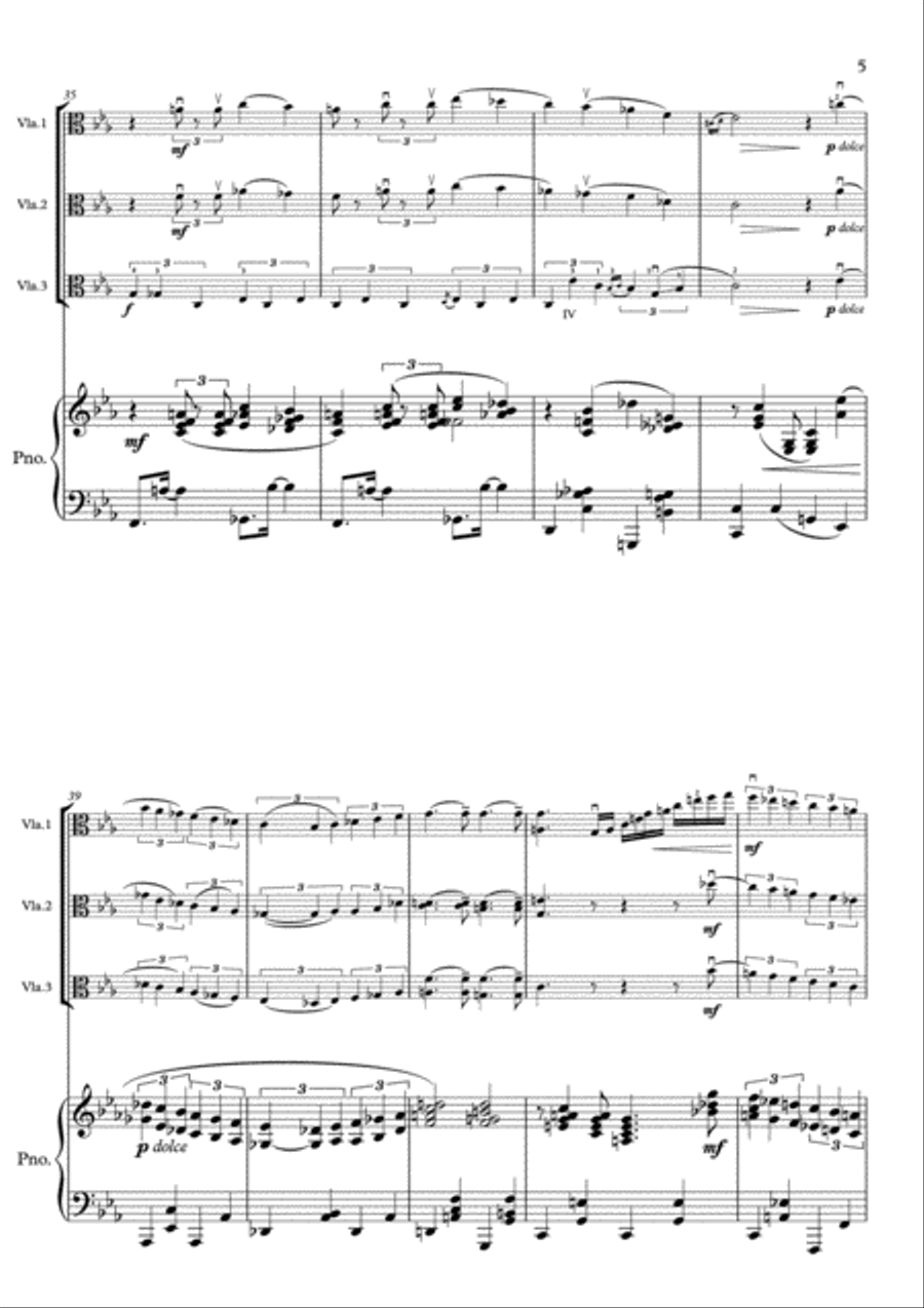 Gershwin - 'It Ain't Necessarily So' - 3 Violas Viola Trio Viola Group & Piano Small Ensemble scores gallery preview page 5