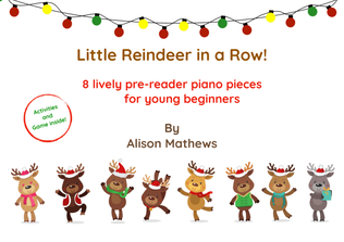 Book cover for Little Reindeer in a Row! Pre-Reader Version