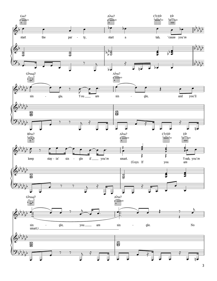 Single Piano, Vocal, Guitar scores gallery preview page 3