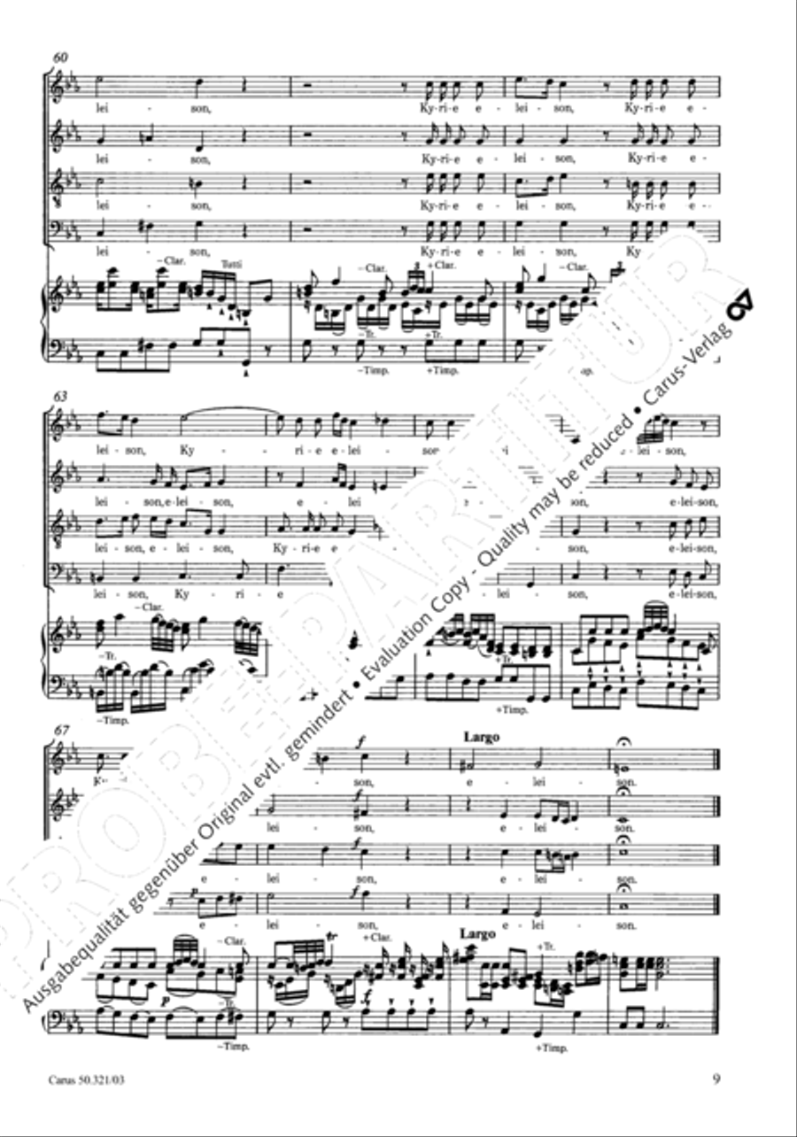 Requiem in C minor 4-Part scores gallery preview page 16