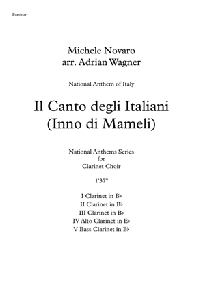 Il Canto degli Italiani (Inno di Mameli) Clarinet Choir arr. Adrian Wagner