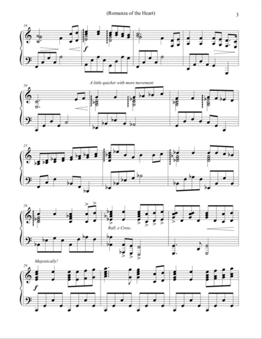 Romanza of the Heart Piano Solo scores gallery preview page 5