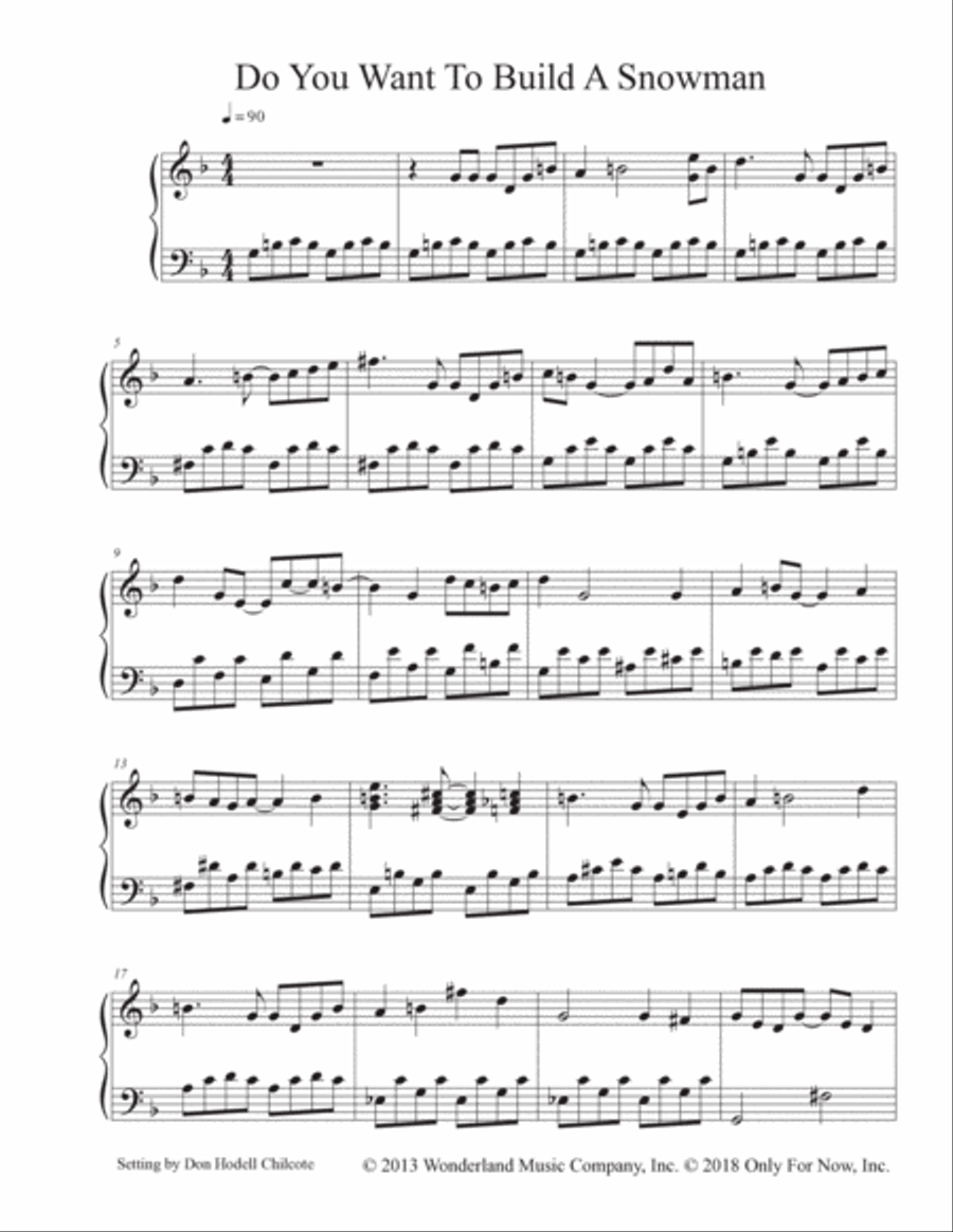 Do You Want To Build A Snowman? (Broadway Version) Piano, Vocal, Guitar scores gallery preview page 2