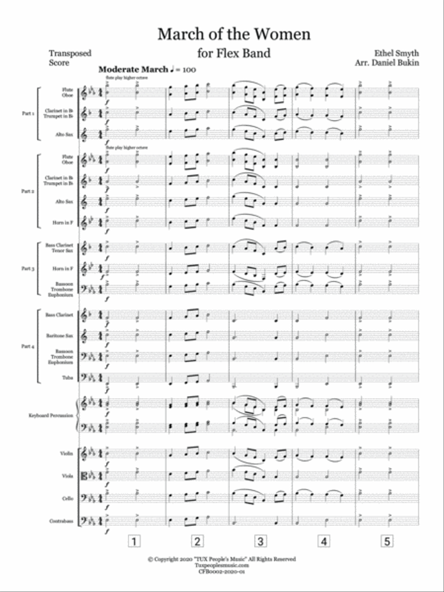 March Of The Women March Of The Women Concert Band scores gallery preview page 6