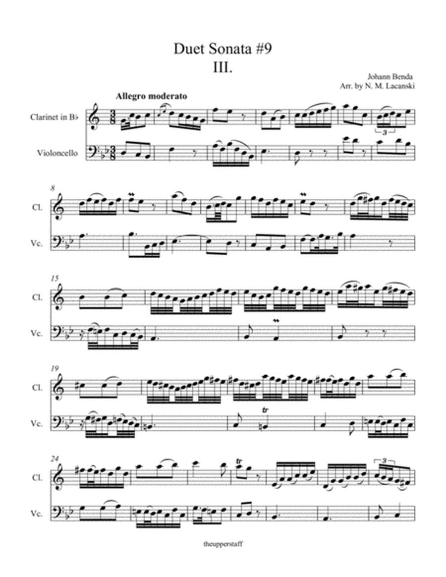 Duet Sonata #9 Movement 3 Allegro moderato