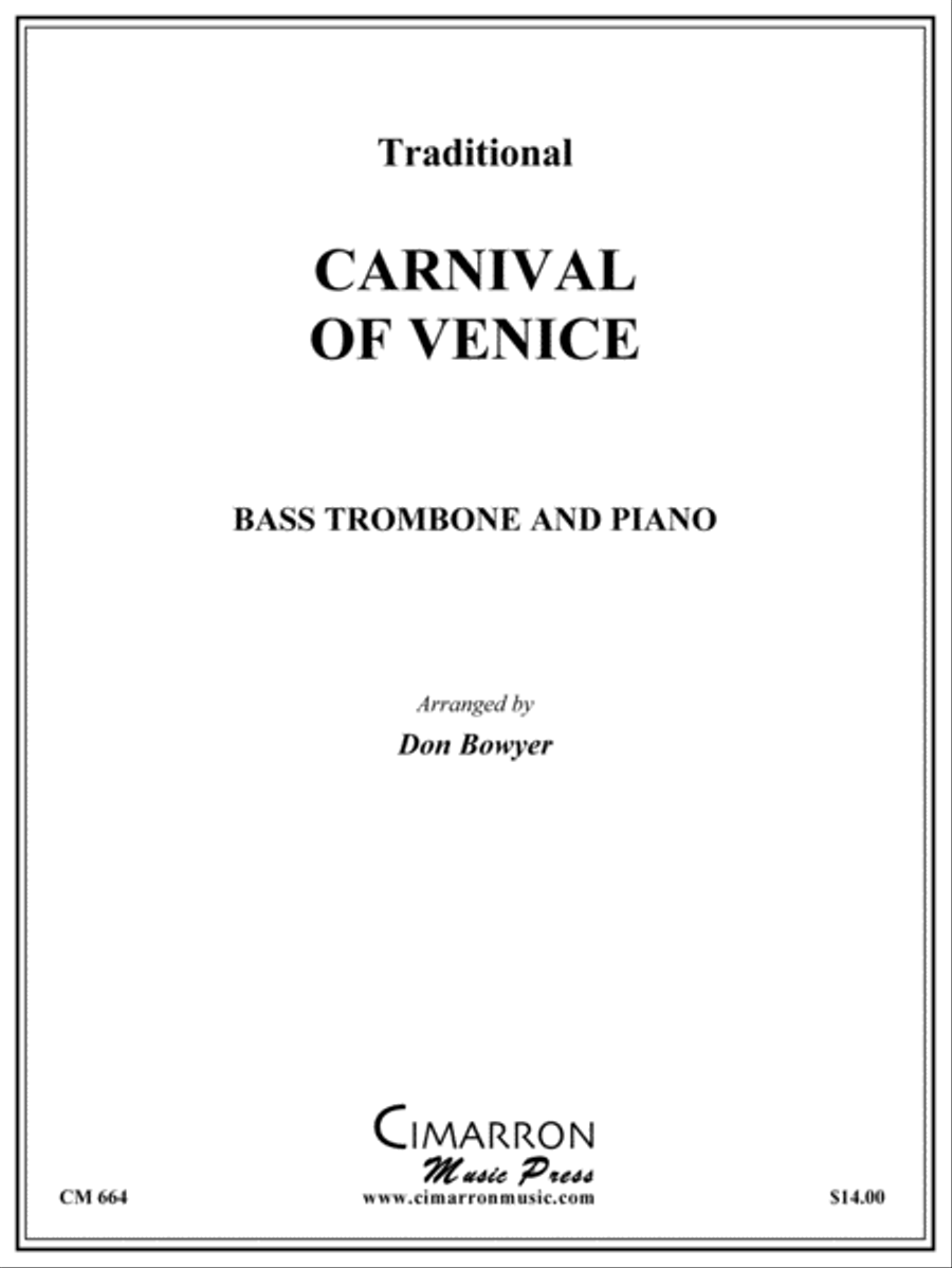 Carnival of Venice Bass Trombone scores gallery preview page 1