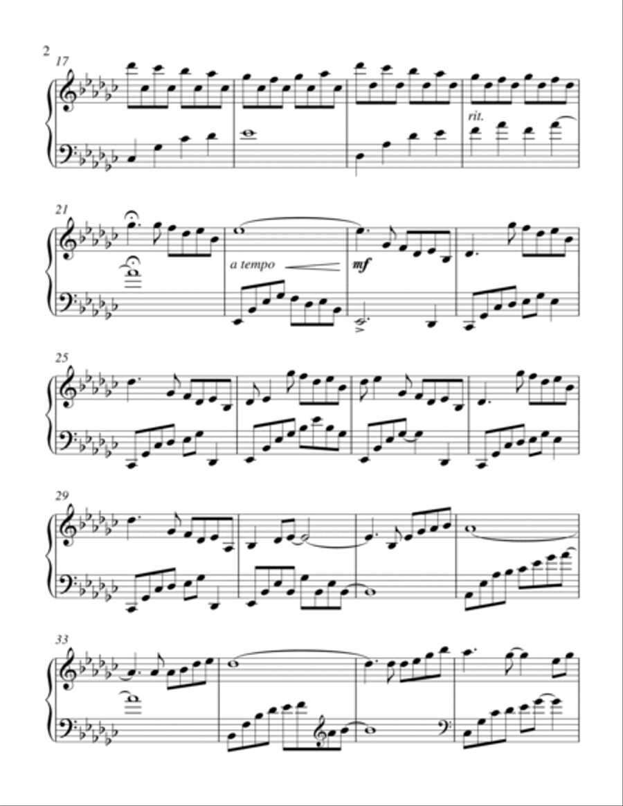 Cry of Wind Piano Solo scores gallery preview page 2