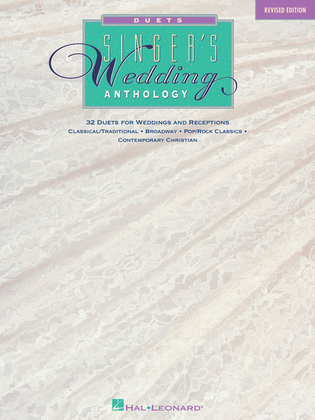 Book cover for Singer's Wedding Anthology – Revised Edition