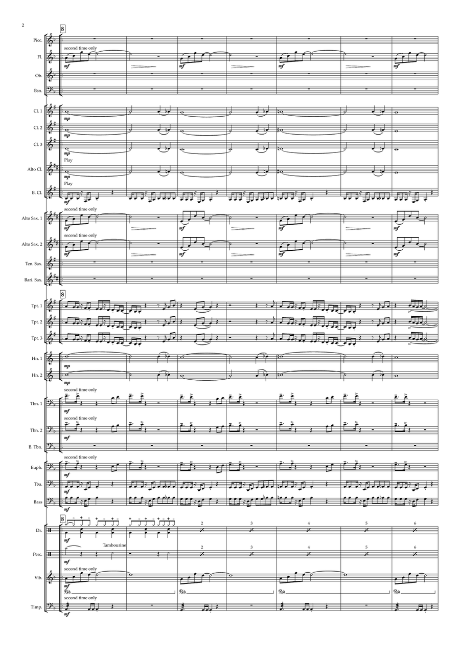 Murder On The Dancefloor Murder On The Dancefloor Concert Band scores gallery preview page 2