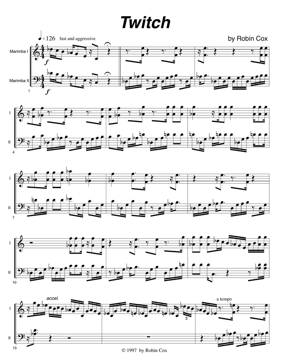 Twitch Twitch Marimba scores gallery preview page 1