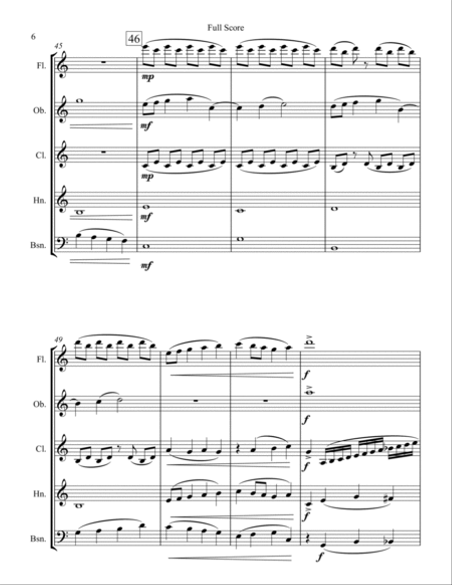 Younger Than Springtime Younger Than Springtime Woodwind Quintet scores gallery preview page 6