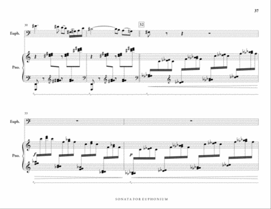 Sonata for Euphonium & Piano Euphonium scores gallery preview page 19