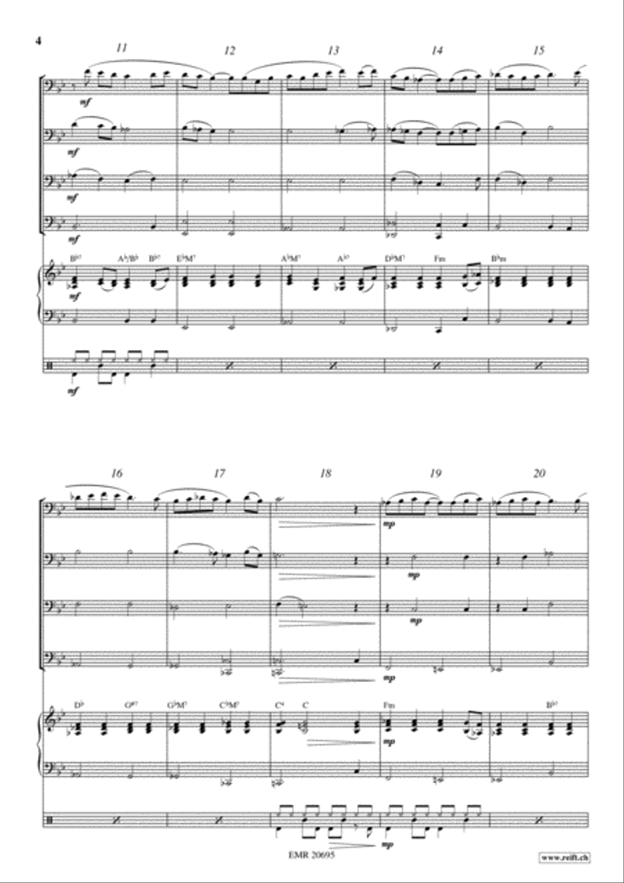 Keep Cool Keep Cool Euphonium Quartet scores gallery preview page 4