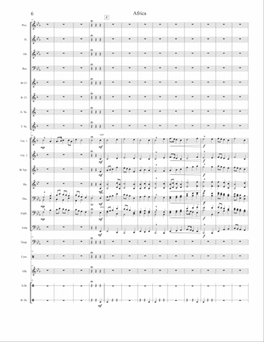 Africa (Now Shall My Inward Joys Arise) Concert Band scores gallery preview page 6