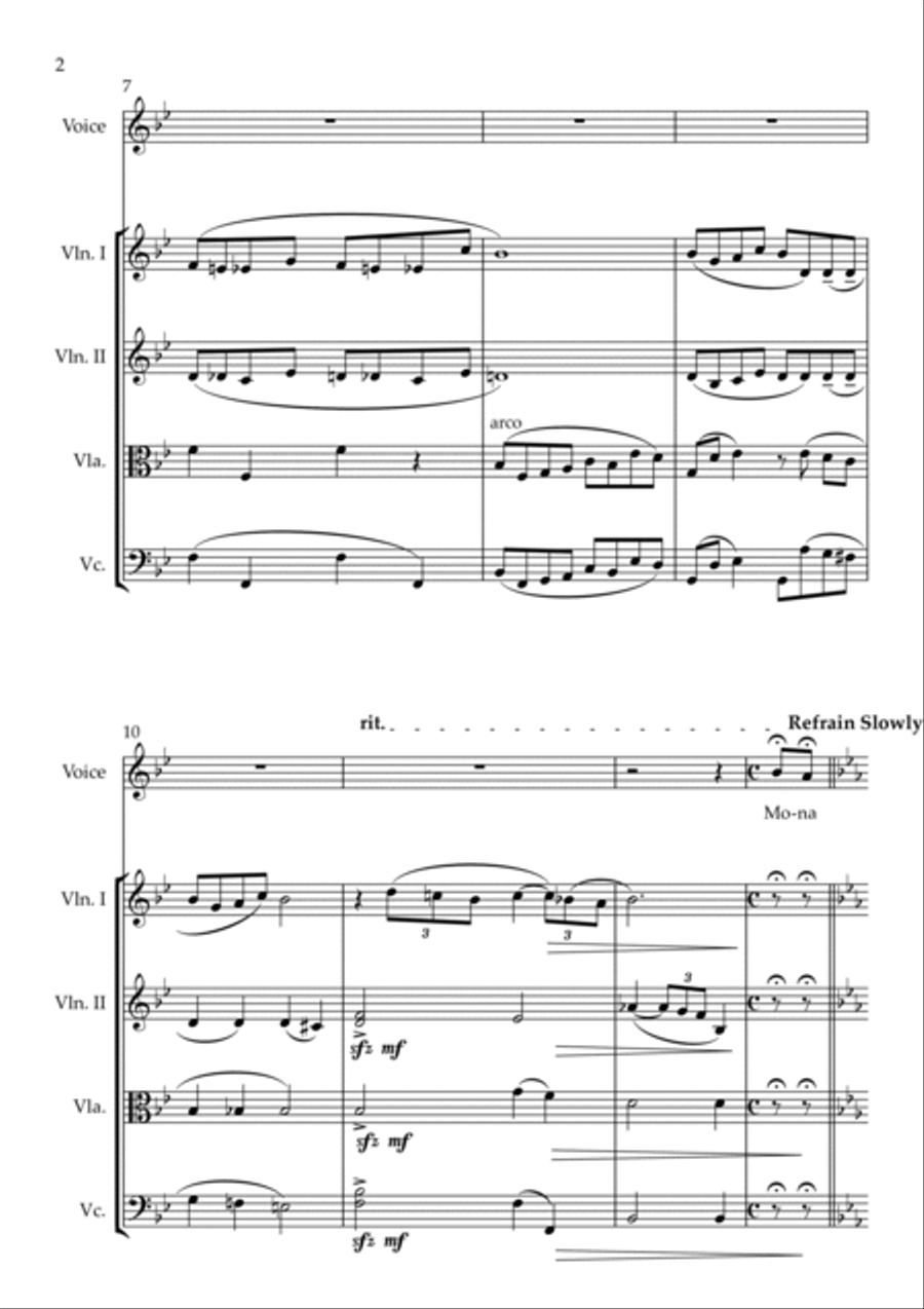 Mona Lisa String Quartet scores gallery preview page 2