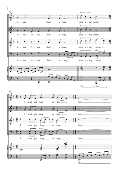 Steal Away from Gospel Songs (Downloadable Piano/Choral Score)