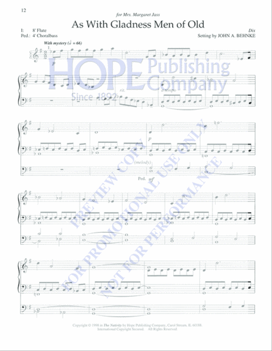 The Nativity Organ Solo scores gallery preview page 12