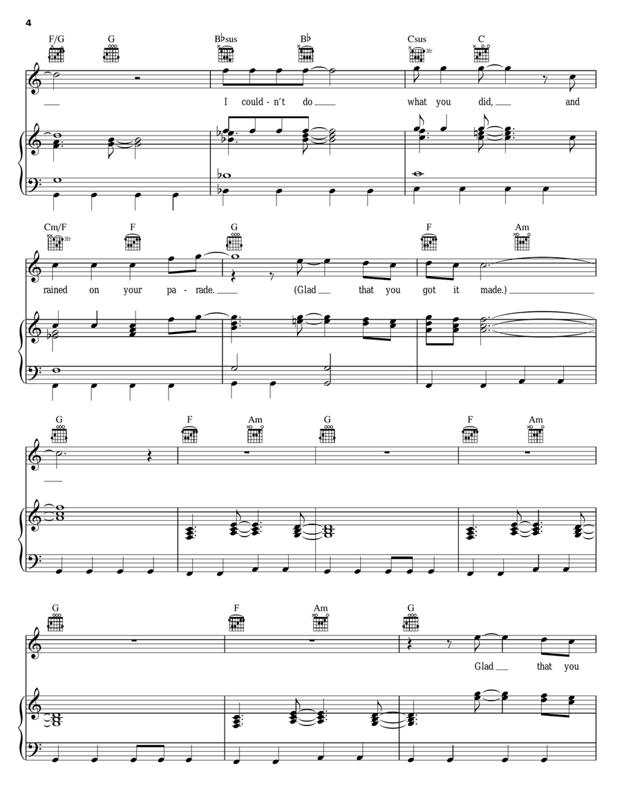 Got It Made Got It Made Piano, Vocal, Guitar scores gallery preview page 4
