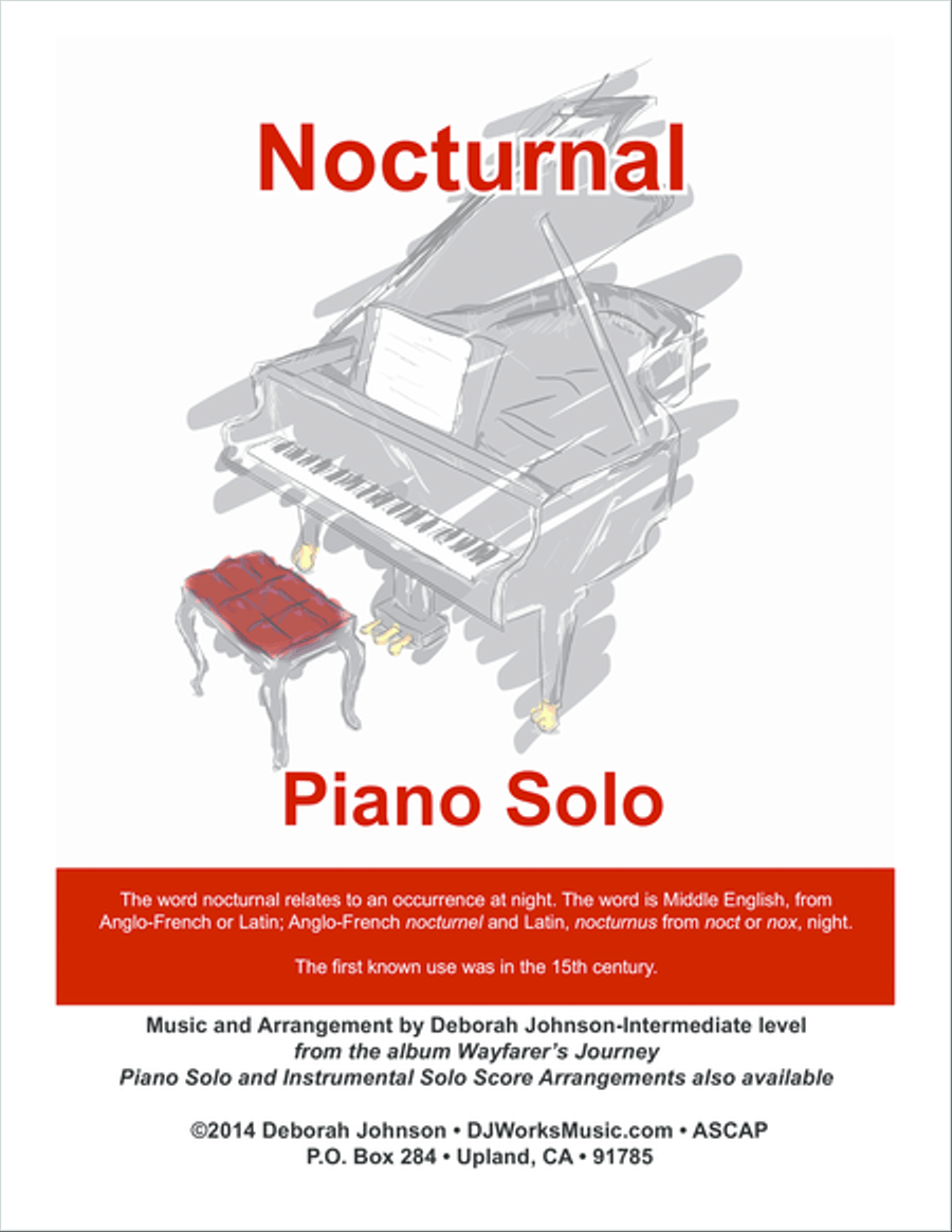 Nocturnal Piano Solo Guitar scores gallery preview page 1