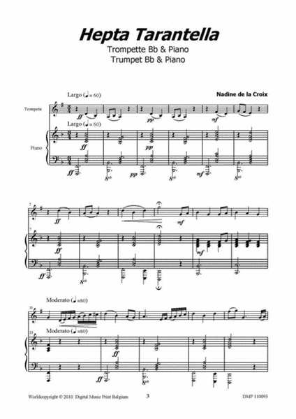 Hepta Tarantella For Trumpet and Piano