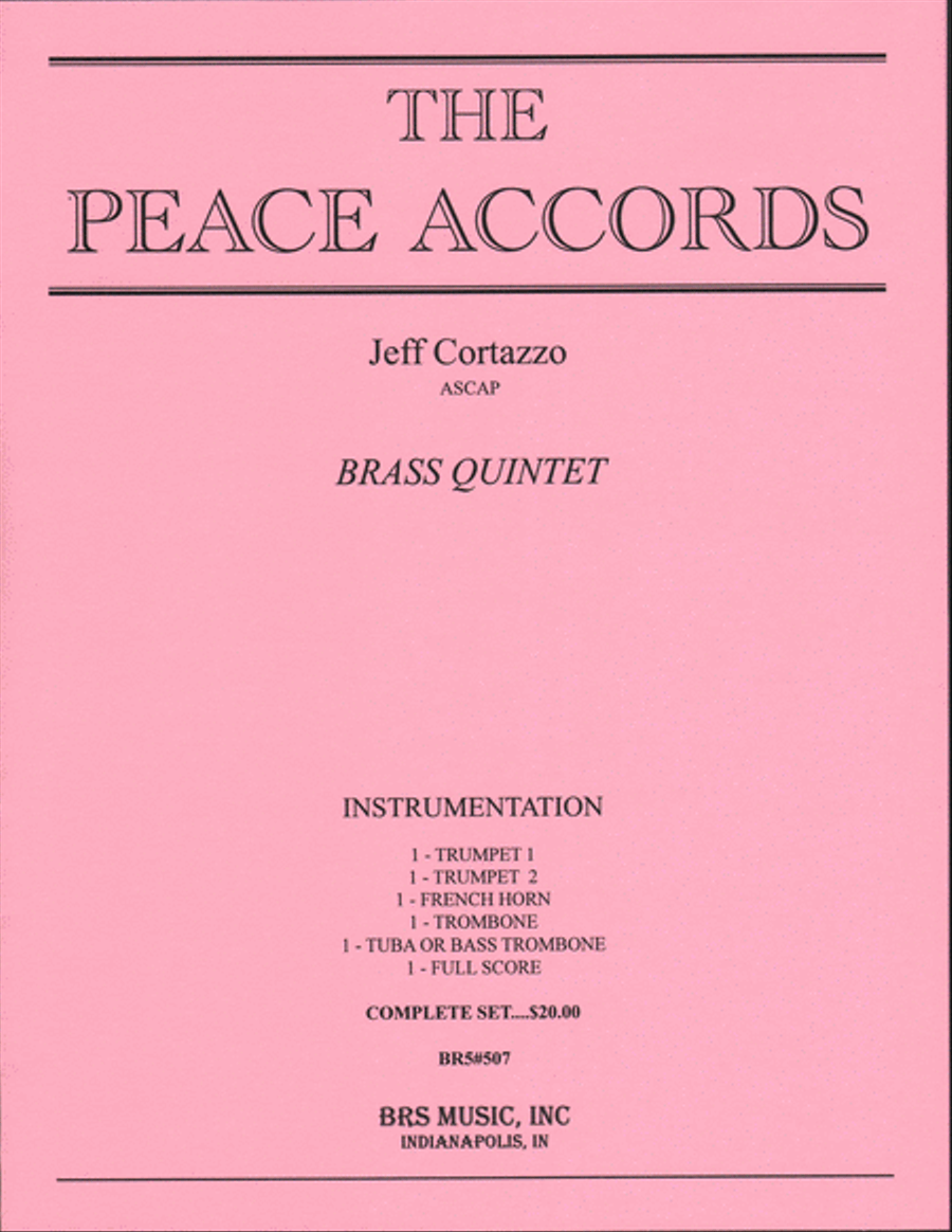 The Peace Accords Brass Quintet scores gallery preview page 1