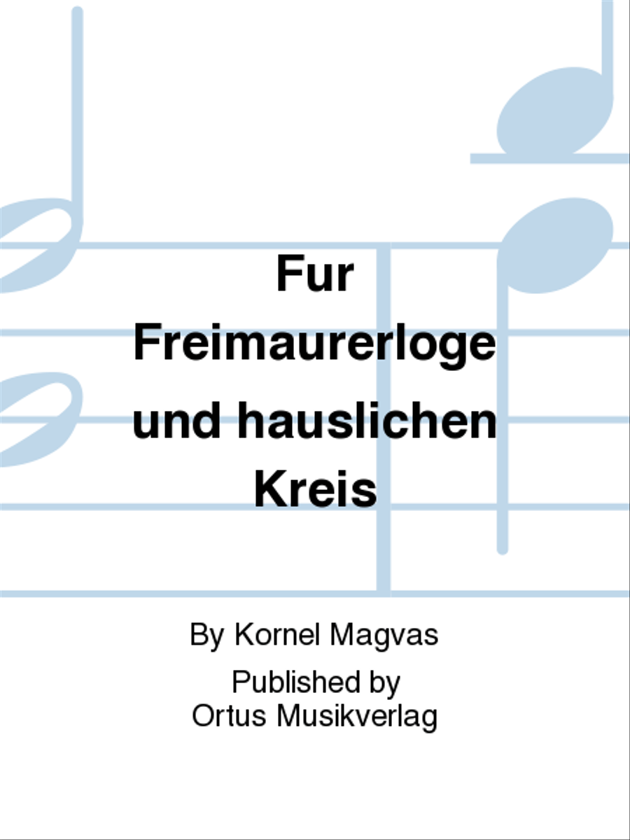 Fur Freimaurerloge und hauslichen Kreis Collection / Songbook scores gallery preview page 1