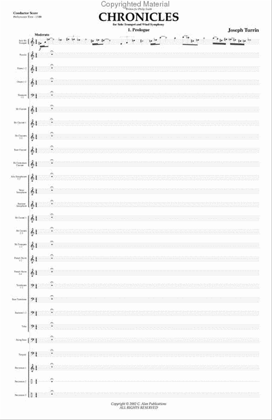 Chronicles Concert Band scores gallery preview page 2