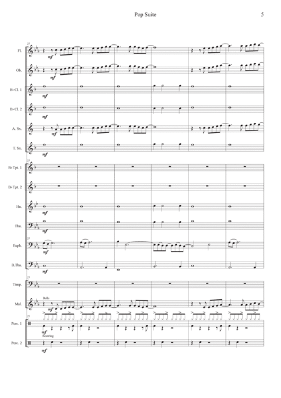 Pop Suite Pop Suite Concert Band scores gallery preview page 5