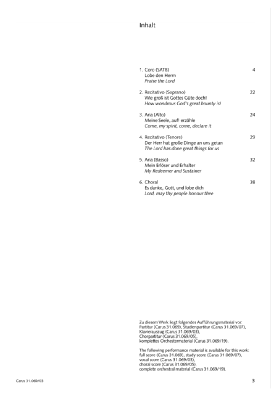 Praise the Lord, O my spirit (Lobe den Herrn, o meine Seele) 4-Part scores gallery preview page 3
