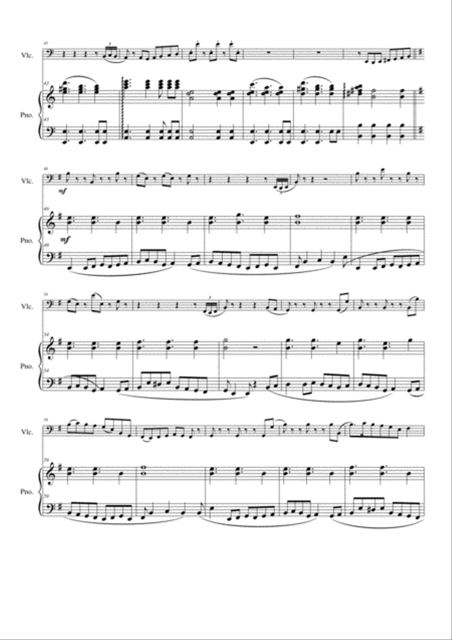Folk Song Snapshots for Cello and Piano Piano scores gallery preview page 3