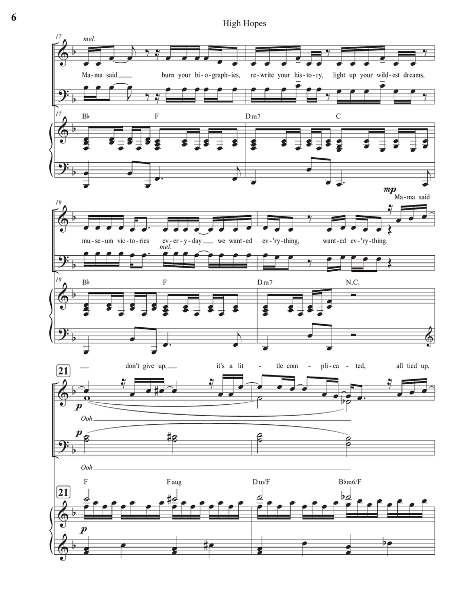 High Hopes 4-Part scores gallery preview page 6